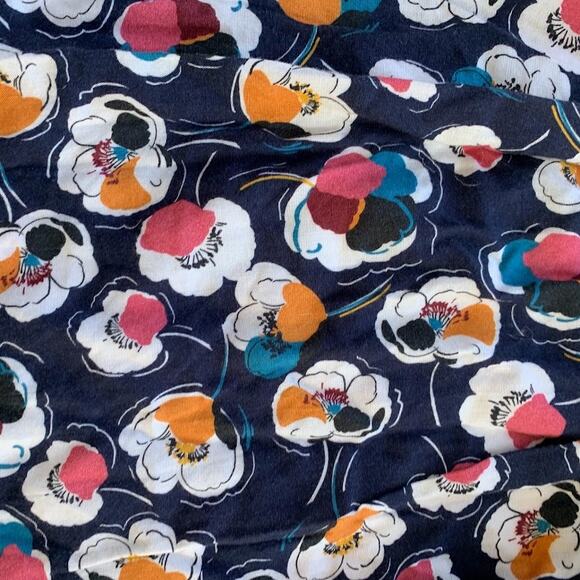 Hanna Anderson Floral Shift Dress Girls 5 110 Multicolor Long Sleeve Bow Unlined - Picture 2 of 9